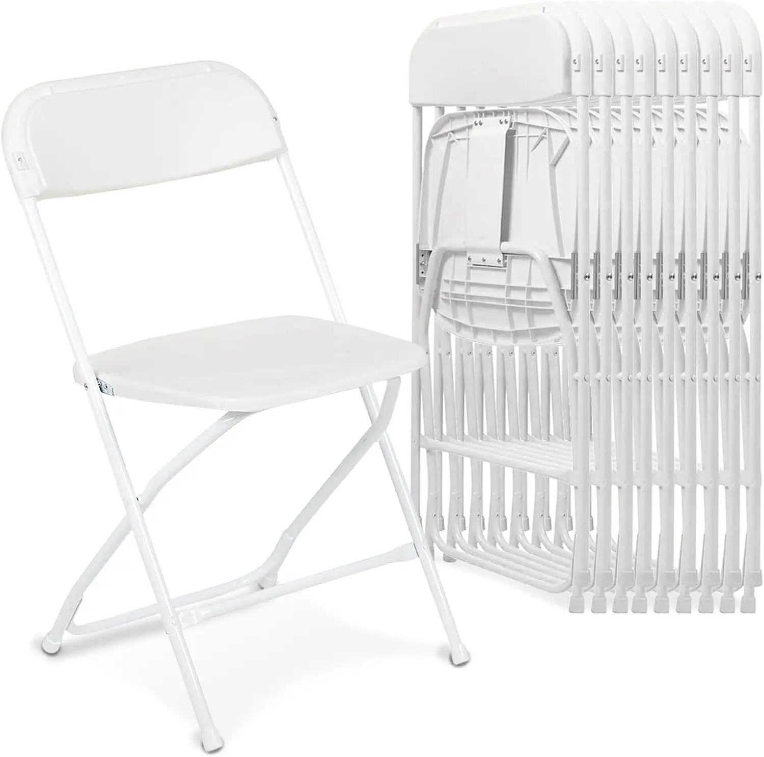 Venta al por mayor de polipropileno Camping Picnic marco de metal apilable sillas plegables de plástico