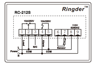 RINGDER-regulador Digital de temperatura de refrigeración, RC-212S con alarma - Product Image 4