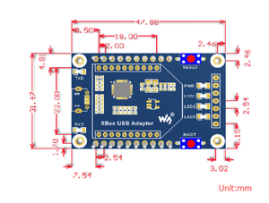 XBee adattatore USB CP2102 UART Board Debug pulsanti LEDs Core2530(B) Dual-Mode per Bluetooth per schede di sviluppo di moduli Wireless - Product Image 4