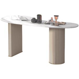 Scrivania da ufficio in legno massello leggero di lusso semplice High-end casa studio salotto Computer banco da lavoro - Product Image 5