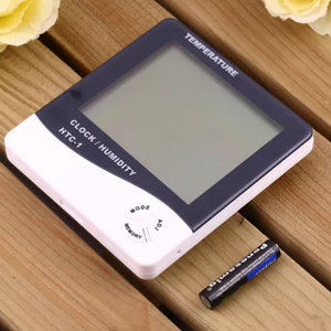 大型ディスプレイと目覚まし時計付きプロデジタル熱湿度計 - Product Image 2