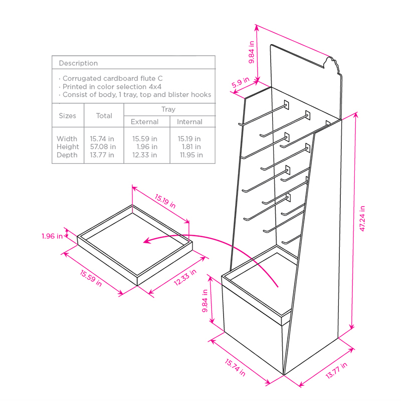Sample Size 430Wx300Dx1300H+300mm
