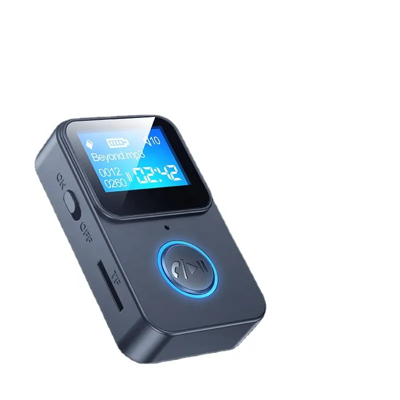 HIGI LCD screen bluetooth adapter mp3 player sport 64gb TF card mp3 with buit-in speaker,EQ,Selfie and back clip