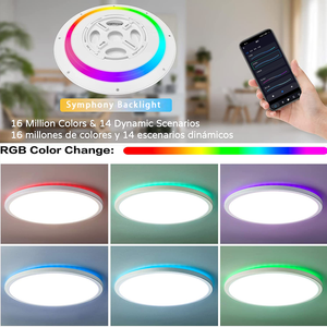 BANQCN yeni model 20w WIFI + Ble LED tavan lambası dijital RGB + CCT led tavan paneli RGBCW LED tavan ışık - Product Image 3
