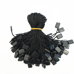 Polyester Product <strong>String</strong> Luxury Cloth <strong>Tags</strong> Seal <strong>String</strong> With Embossed logo <strong>Plastic</strong> Seal Hang <strong>Tag</strong> <strong>String</strong>