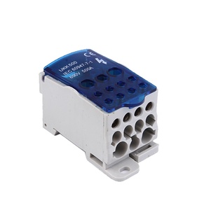 UKK 80A 160A 250A 400 500A Din导轨母线配电螺钉接线盒高安培配电块 - Product Image 1
