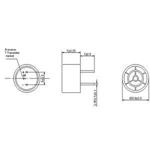 Transmisor y receptor de sensor ultrasónico de tipo abierto de 10mm y 40kHz para detección de objetos - Product Image 6