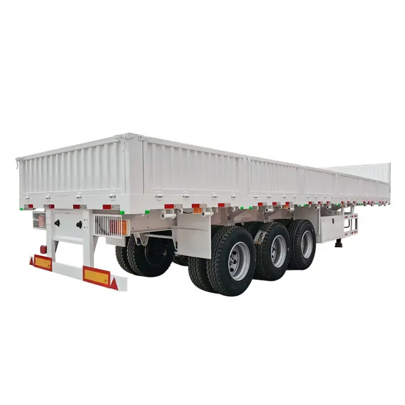 매우 널리 사용되는 운송 산업 3 차축 사이드 덤프 세미 트레일러 트럭/사이드 월 티퍼 덤프 트럭 판매