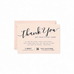 Marka adı logo uv baskı teşekkür ederim adı cardcard kart küçük iş - Product Image 1