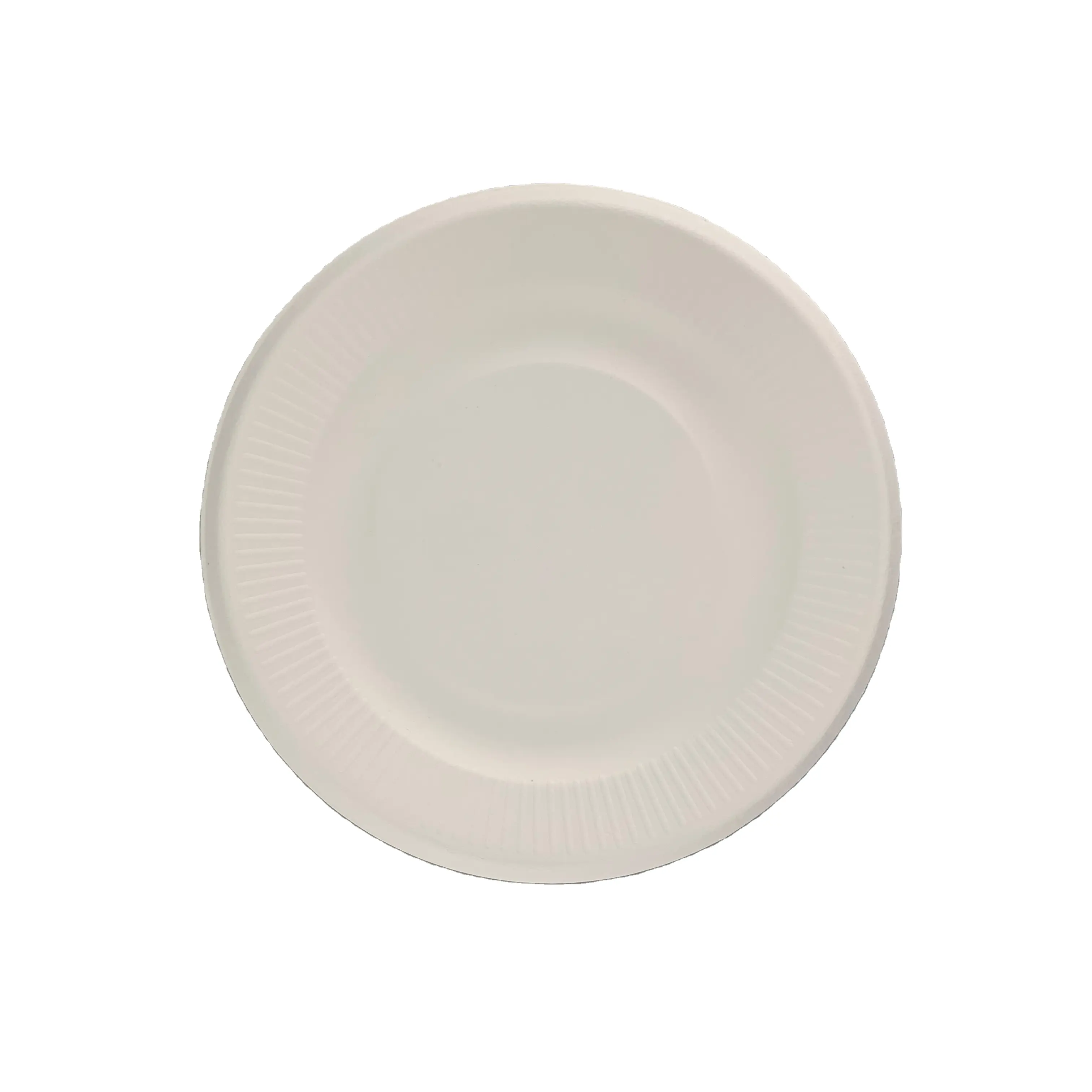 Factory Promotion Eco Friendly Restaurant Dish Microwavable Sugarcane Bagasse Paper Plate