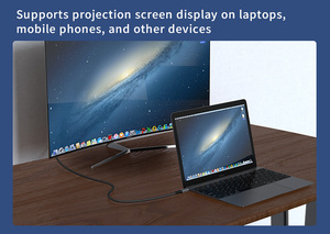 OEM工厂全系列产品USB3.1 Thunderbolt 4 Usb C 20v 5a 100w C型至C型Usb Usbc电缆黑色opp袋ODM TPE - Product Image 6