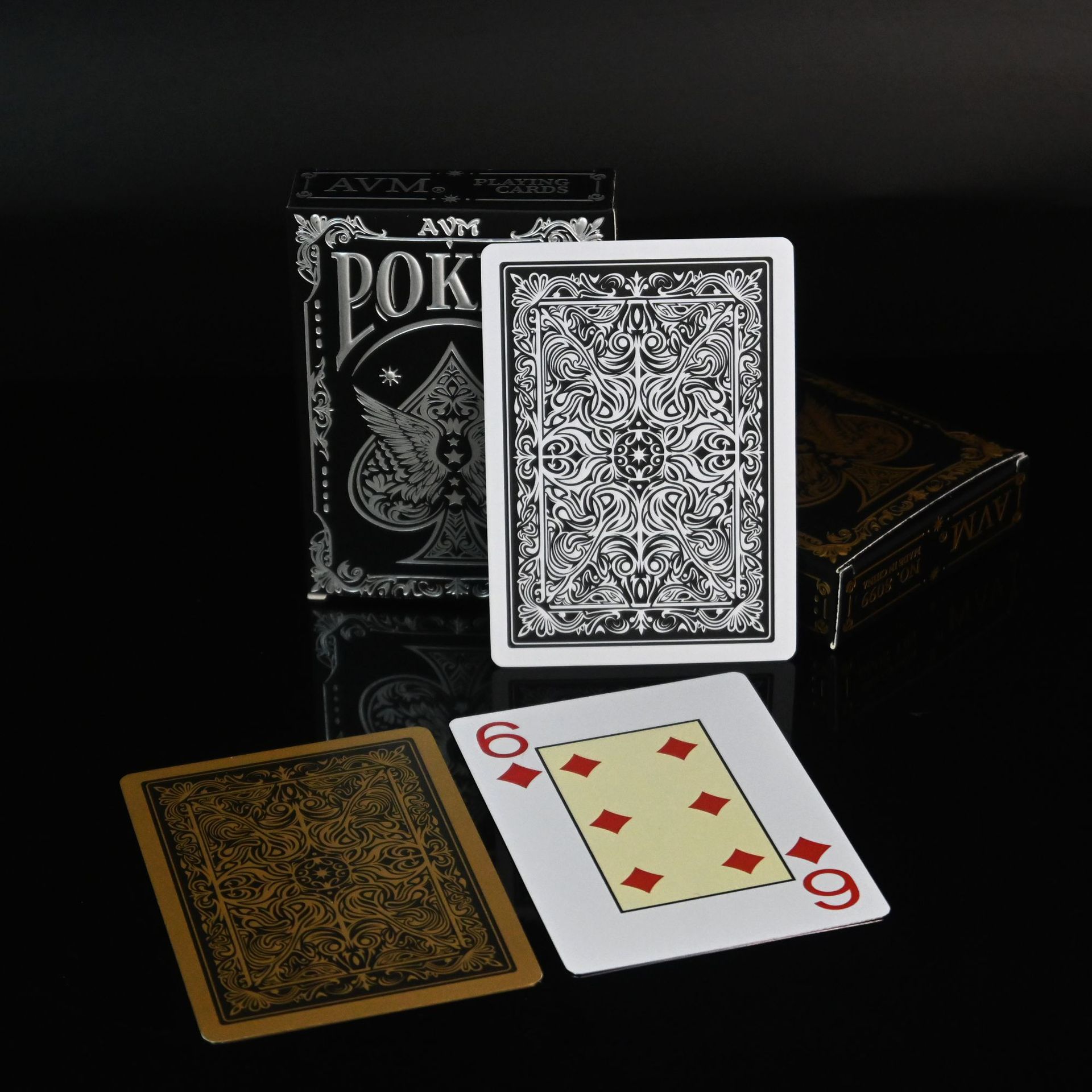 Poker Avm à bords argentés