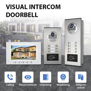 Video <strong>Intercom</strong> <strong>System</strong> for Multi Apartment 4 Units Access Control Door Bell Camera - Product Image 5