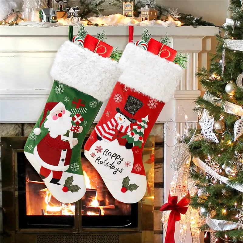 Рождественские украшения, Санта-Клаус, чулок, подарочные носки, Рождественский дизайн, Рождественский кулон, Рождественский чулок