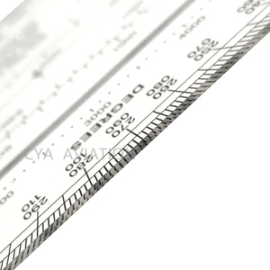 6*4 אינץ מד זוית עם כריך קו הדפסות מד זווית מכויל בשני מעלות ומיל, מטרים וחצרות - Product Image 5