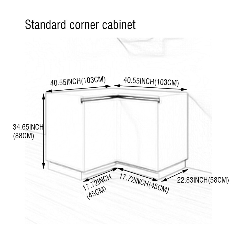 Meuble d'angle standard 45-103*88*58 cm