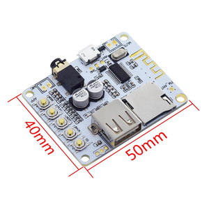Placa receptora de Audio Bluetooth con ranura para tarjeta TF USB, salida de reproducción de decodificación, módulo de música estéreo inalámbrico de 2, 5V 2,1