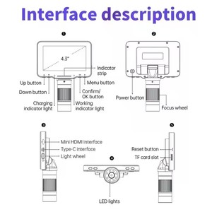 Factory Lab Industrial Video <strong>Microscope</strong> HD <strong>Digital</strong> Stereo <strong>Microscope</strong> <strong>with</strong> USB Wireless <strong>Output</strong> for Phone PCB Soldering Repair - Product Image 5