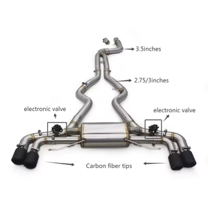 Điều chỉnh hệ thống ống xả tự động hiệu suất phụ tùng cho BMW <span class=keywords><strong>B58</strong></span> G20 M340/m340i 3.0T catback exhaust muffler với van - Product Image 2