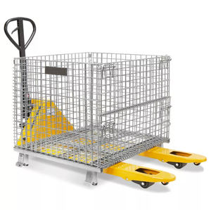 Almacén de alambre de malla de acero metálico, jaula de almacenamiento de apilamiento logístico, caja de transporte, cesta, contenedor para carga ligera - Product Image 6