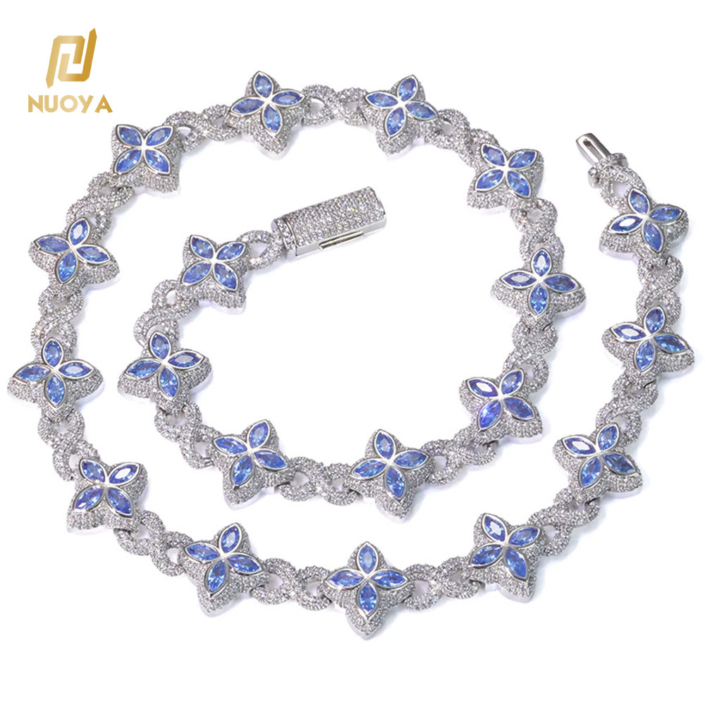 Silver+Aqua Blue Stone