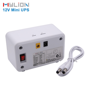 Proteção inteligente Mini DC UPS MU26 12V 2A 5200mAh armazenamento de energia da bateria Li-ion seguro para <span class=keywords><strong>WiFi</strong></span> Networking Segurança
