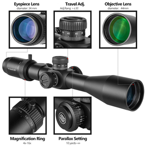 SPINA First Focal Plane FFP 4-16x44 Tactical Outdoor Best Illuminated Spotting Magnifier Hunting Scope with 20mm <strong>Mount</strong> - Product Image 5