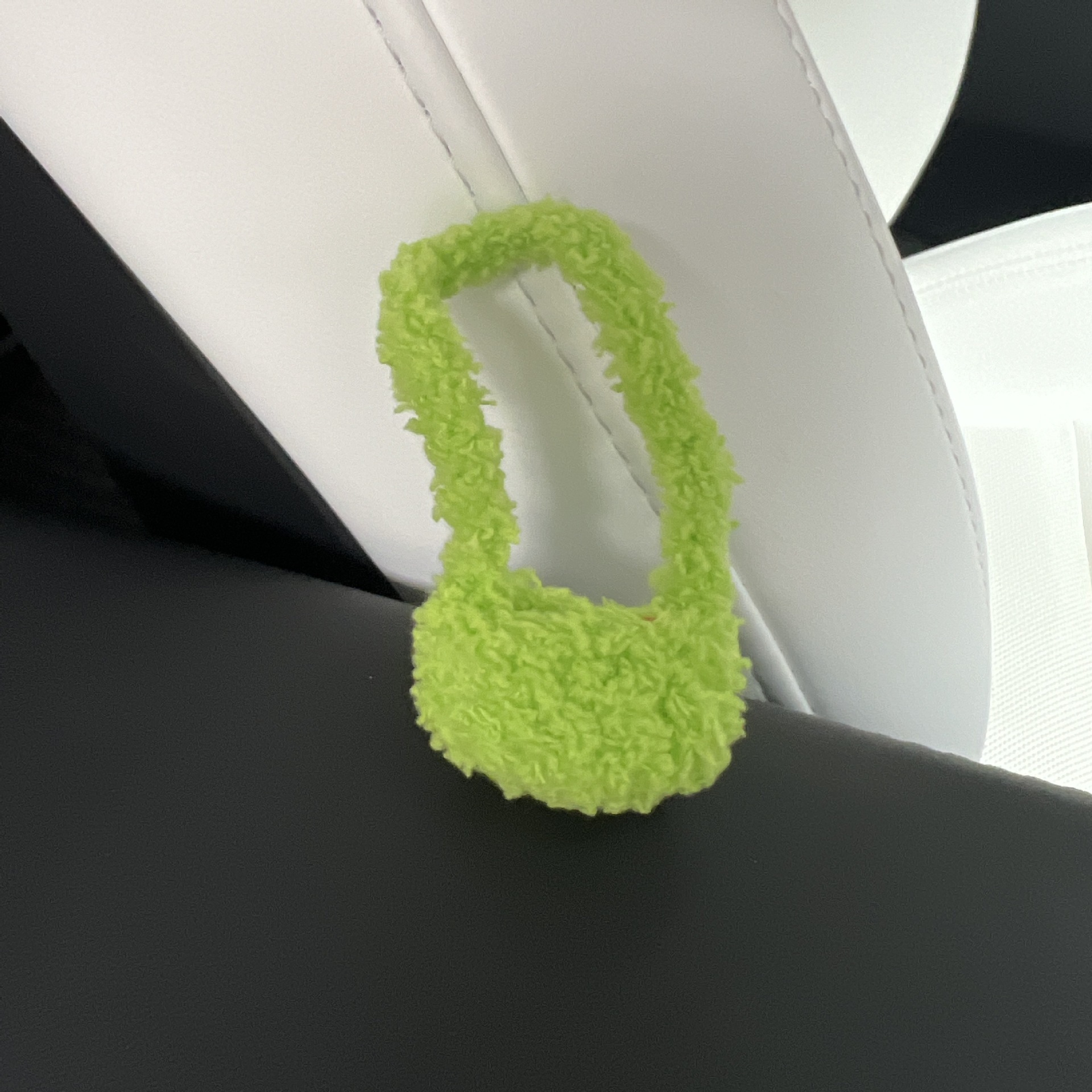 Green velvet bag