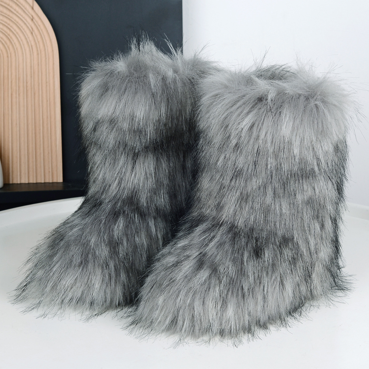 Anti-fourrure de raton laveur gris clair