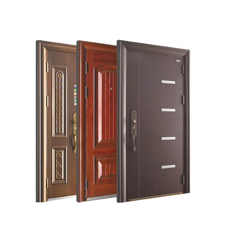 Security steel door exterior main entrance fashion design front entry safety doors metal modern others doors