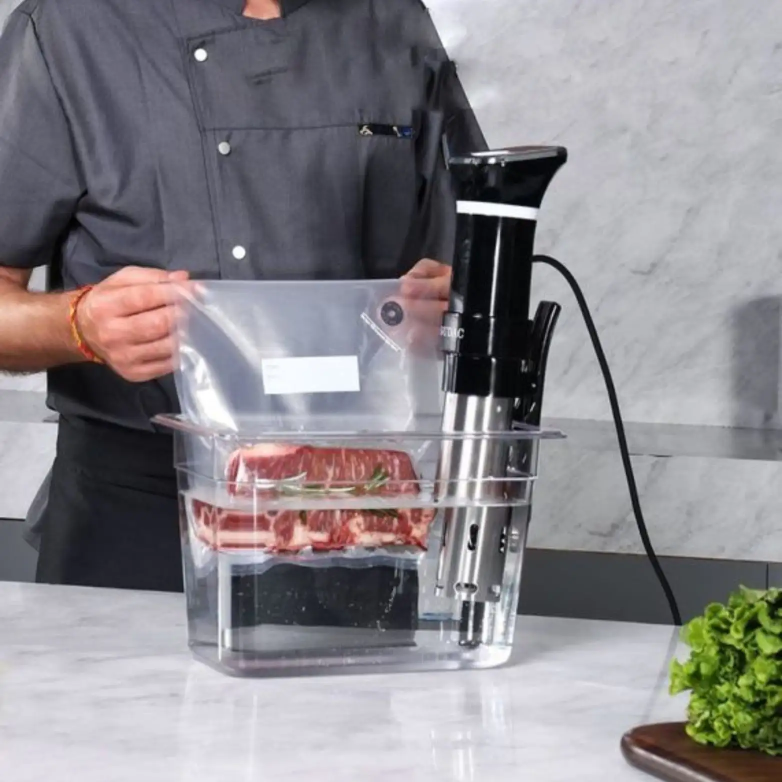 Mesin sirkulasi imersi elektrik untuk kuliner Sous Vide alat masak makanan vakum dengan kontrol akurat WIFI Sous Vide