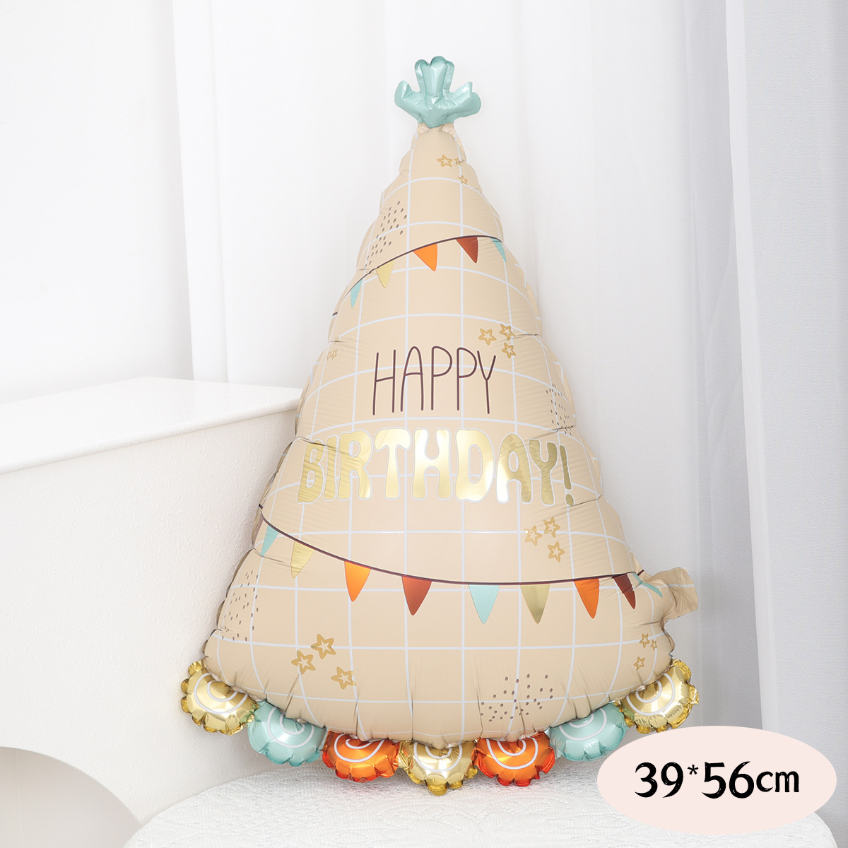 Ballon chapeau d'anniversaire couleur peau