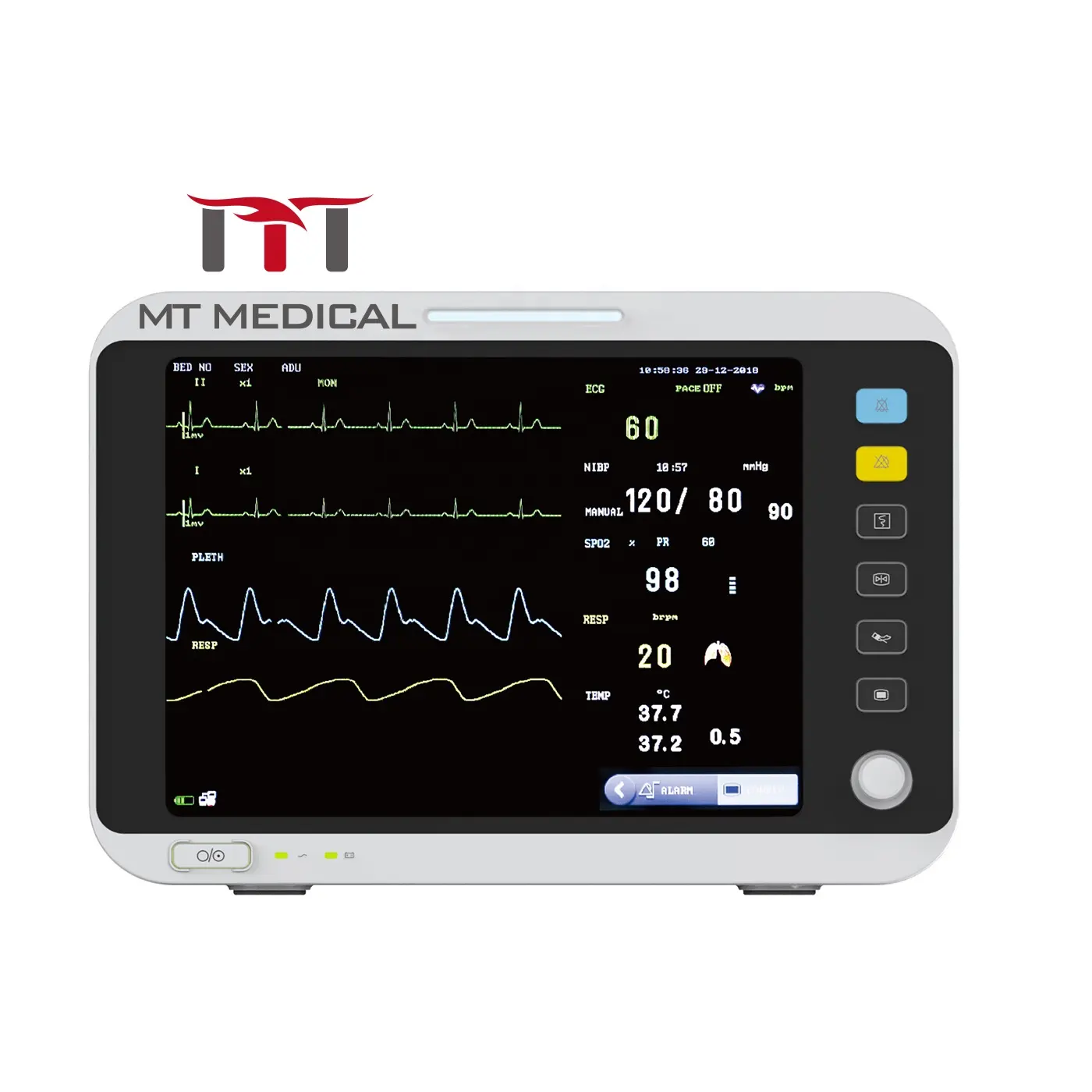 MT médical vétérinaire équipement ECG pression artérielle multi-paramètres animaux moniteur pour utilisation animale