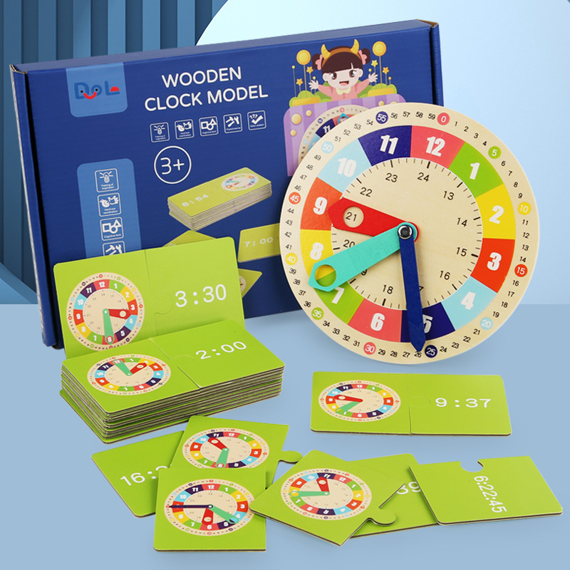Colorido-modelo de reloj de madera