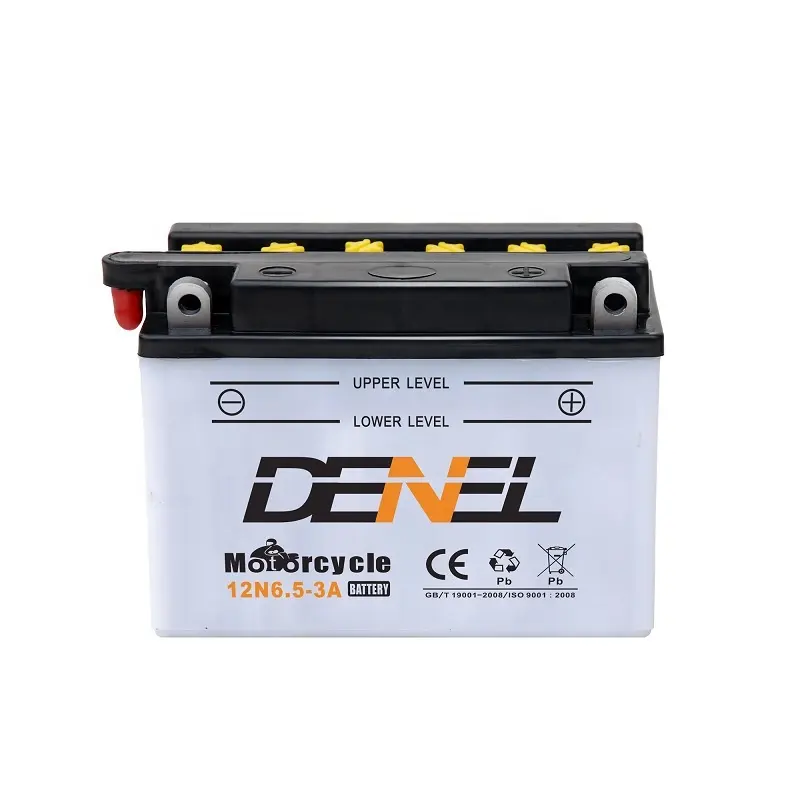 Factory Hot Sale 150Cc Chinese 12v lead acid battery 125cc motorcycle universal gasoline batteries DENEL 12N6.5-3A 12V6AH