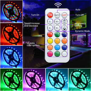 DC12V 30leds/M IC yerleşik WS2811 LED şerit 24W/rulo ambiyans LED ışıkları 21Ky Bluetooth denetleyicisi RGB LED şerit ışık kiti - Product Image 4