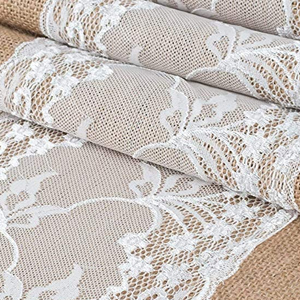 Khăn Trải Bàn Bằng Vải Bố Có Ren Khăn Trải Bàn Vải Bố Đay Tự Nhiên Mộc Mạc Phong Cách Trang Trại Để Trang Trí Bàn Tiệc Cưới - Product Image 5