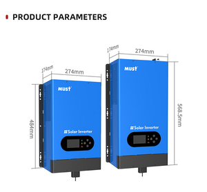 MUST PV2900 LHP Series 1KW Low Frequency Pure Sine Wave Solar Inverter, 120V AC, MPPT 80A, Dual <strong>Output</strong>, <strong>WiFi</strong> &amp; BMS Compatible - Product Image 3