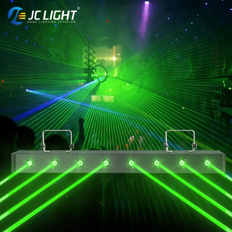 Neues Design 8 Augen Laserlicht leiste für Dj Club Strobe Green Laser Club Beleuchtung