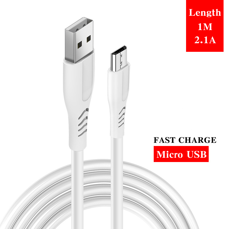 câble micro usb blanc