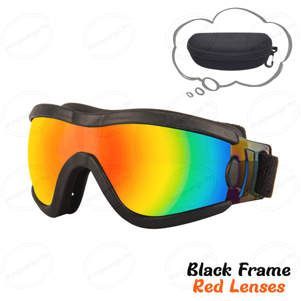 Monture noire + verres rouges