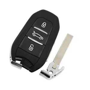 Akıllı uzaktan anahtar kontrolü 3 düğme araba anahtarı Peugeot için 434MHZ Peugeot Peugeot 45(HITAG2) çip-208 otomatik anahtar - Product Image 3