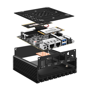 Intel Celeron Dual Lan RJ45 Fanless Mini Compute Windows 11 Pro/ Linux Micro X86 Industrial Mini PC <strong>GPIO</strong>/COM
