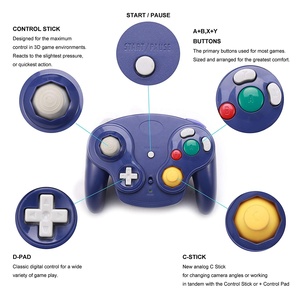 ตัวควบคุมเกมคลาสสิก2.4GHz,สำหรับเกมคิวบ์ NGC Wiis U Gamepad พร้อมตัวรับสัญญาณจอยสติ๊ก - Product Image 6