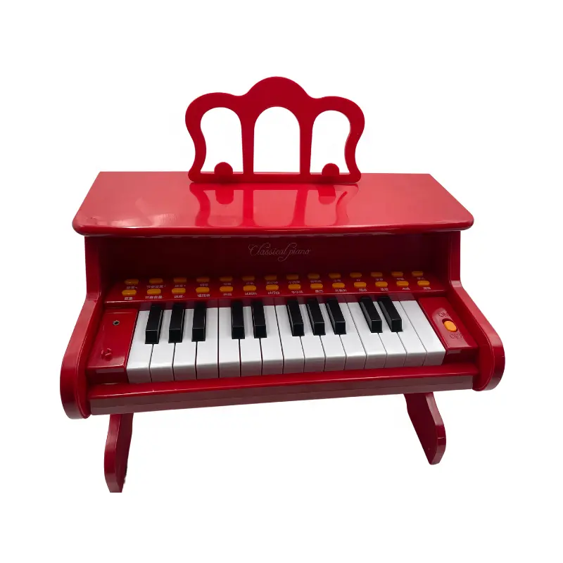 Piano listrik mini anak-anak, mainan piano elektrik 25 tombol kualitas tinggi, keyboard alat musik dengan mikrofon