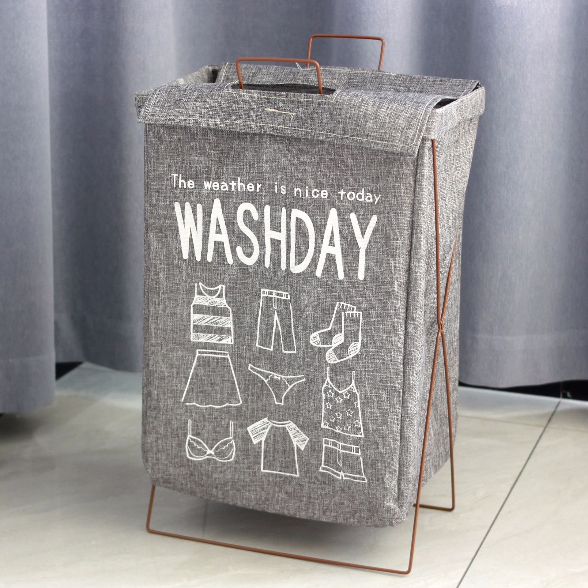 WASH DAY Imitation Chanvre Gris