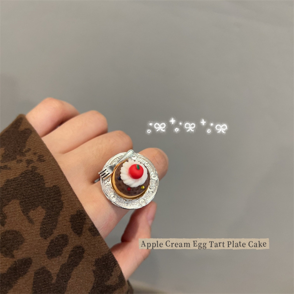 Apple Cream Egg Tart Plate Cake Ring
