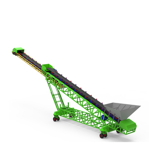 Transportador de cinta portátil de material a granel inclinado de gran salida personalizado para carga/descarga - Product Image 3