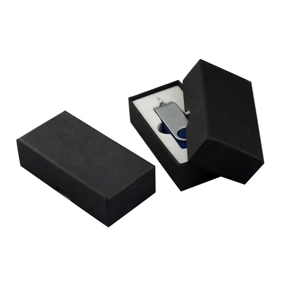 लक्जरी कस्टम ढक्कन आधार काले यूएसबी स्टिक केबल कागज पैकेज कार्ड शादी यूएसबी फ्लैश ड्राइव के लिए पैकेजिंग बॉक्स उपहार बॉक्स यूएसबी सी केबल