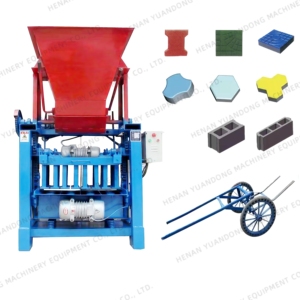 Máquina formadora de bloques semiautomática 4-35A con producción de bloques de puesta de huevos con tolva - Product Image 1